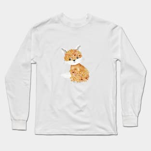 Floral fox Long Sleeve T-Shirt